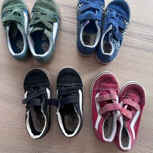Vans Kids Shoes - Lot of Green, Blue, Black, and Red Sneaker